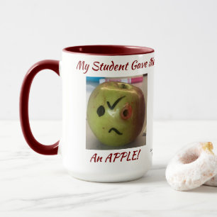 Lönsam GRÖNT och RED ''Apple from My Student'' Mugg