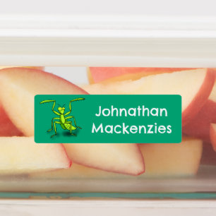 Lönsam grönt som ber mantis tecknad personlig klistermärke