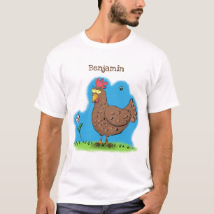 Lönsam grumlig tecknad för kyckling t shirt