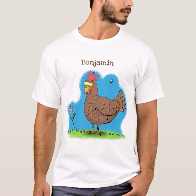 Lönsam grumlig tecknad för kyckling t shirt (Framsida)