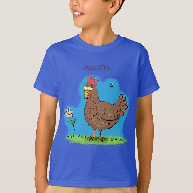 Lönsam grumlig tecknad för kyckling t shirt (Framsida)