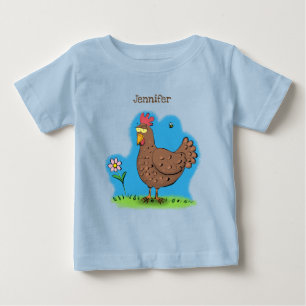 Lönsam grumlig tecknad för kyckling t shirt
