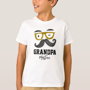 Lönsam Gult och Anpassningsbar av mustache morfar T Shirt