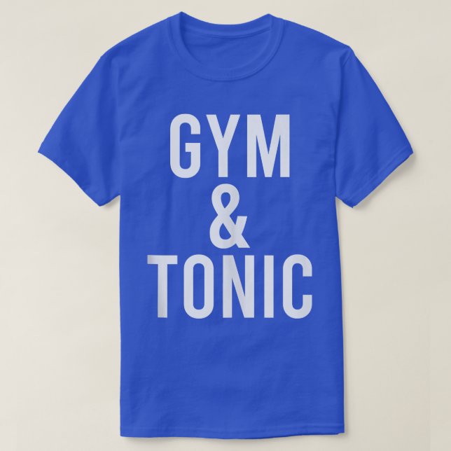 Lönsam gym och tongigt gin och tonfonsbricka Drink T Shirt (Design framsida)