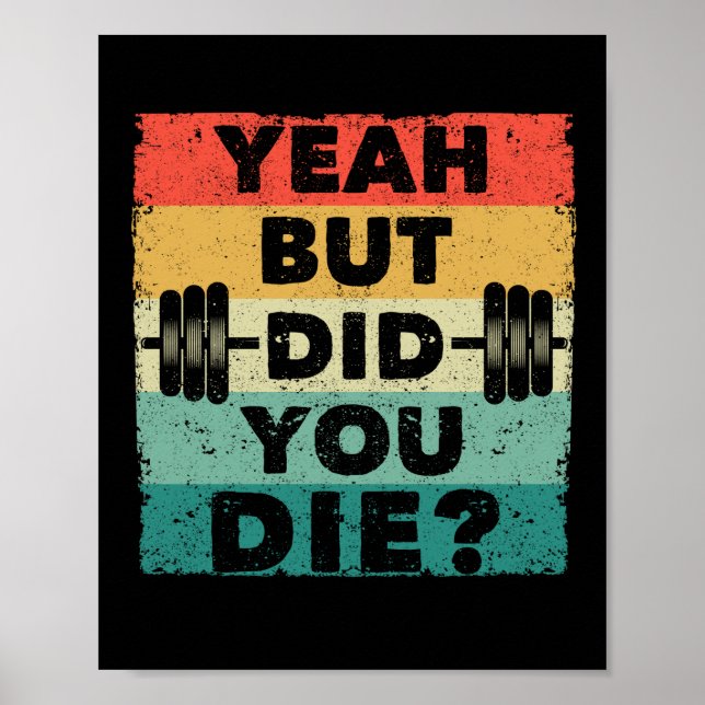 Lönsam gym-workout för humor-motivation poster (Framsidan)