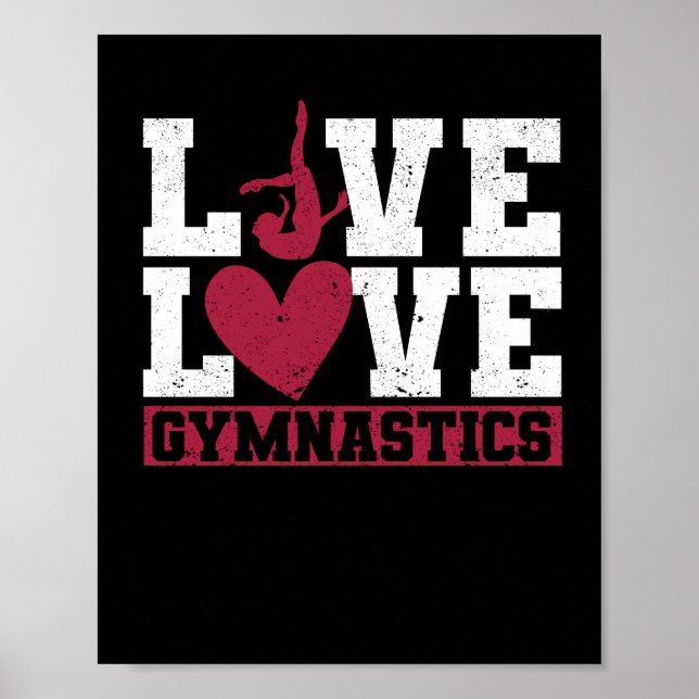 Lönsam Gymnastic Älskare Turner Älskare Live Kärle Poster (Framsidan)