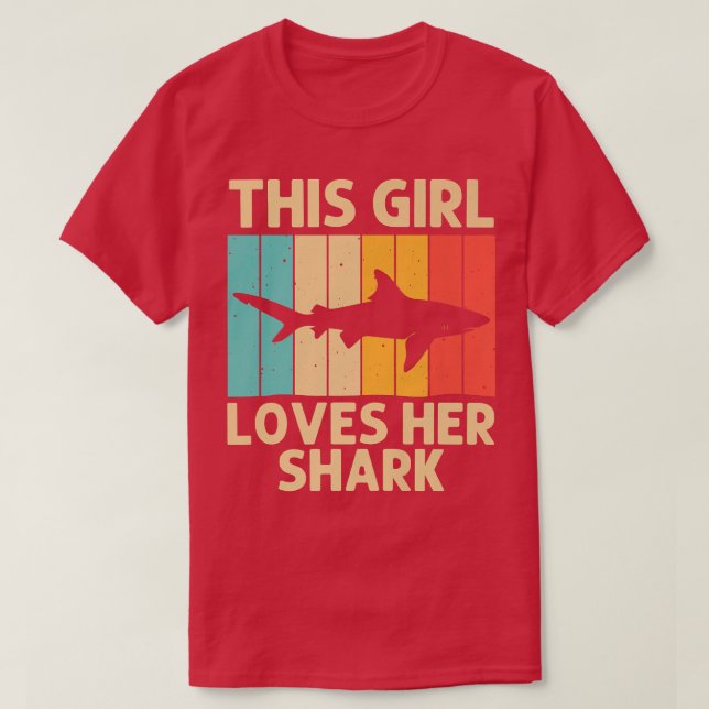 Lönsam haj för flickor Kid Hammerhead Tiger Sharks T Shirt (Design framsida)