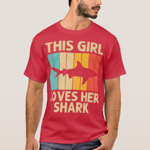 Lönsam haj för flickor Kid Hammerhead Tiger Sharks T Shirt