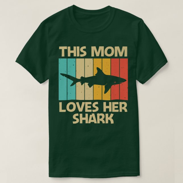Lönsam haj för Mamma Mamma Hammerhead Tiger Sharks T Shirt (Design framsida)