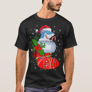 Lönsam hajfisk i julsockel Santa Shark Xm T Shirt