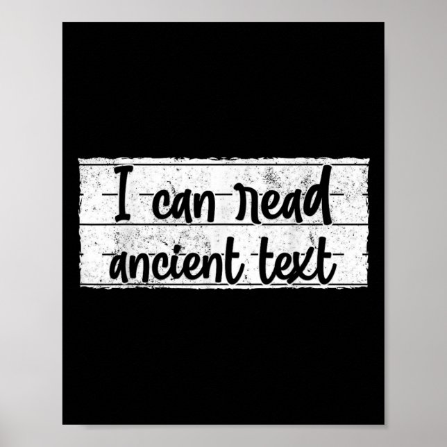Lönsam handskrift Jag kan läsa text från antiken Poster (Framsidan)