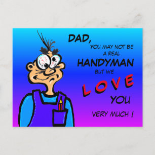 Lönsam Handyman Catoon PAPPA vykort