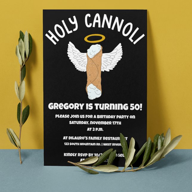 Lönsam Heliga Cannoli italiensk Thned Party Inbjudningar (Skapare uppladdad)