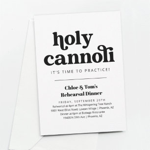 Lönsam Heliga Cannoli Rehearsal Middagsinbjudan Inbjudningar