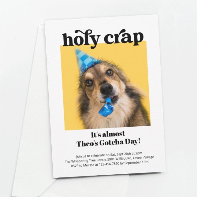 Lönsam Heliga Crap Pet Cat Hund Gotcha Day Inbjudningar (Skapare uppladdad)