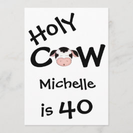 Lönsam Heliga Kow 40:e födelsedagsbjudan Inbjudningar