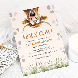 Lönsam Heliga Kow Baby Shower Inbjudningar