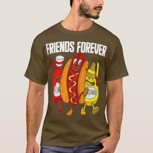 Lönsam Hett Hund Mustard Ketchup Älskare Gift Frie T Shirt (Framsida)