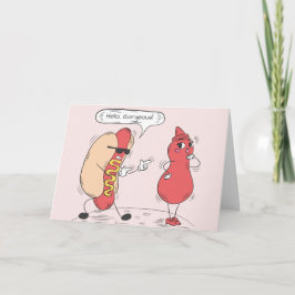 Lönsam Hett Hund och Ketchup Birthday Kort