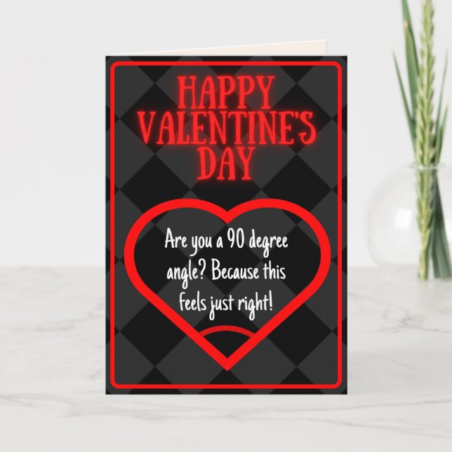 Lönsam Höger Vinkelt Math Joke Valentine Card Kort (Framsida)
