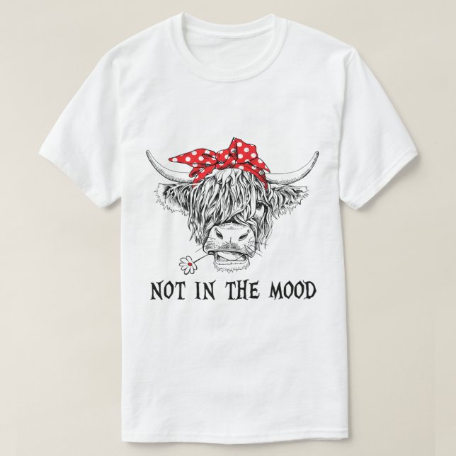 Lönsam höglandskädda Bandana inte i Western T Shirt (Design framsida)