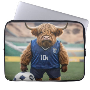 Lönsam höglandskädda, nedtryckt för fotboll. laptop fodral