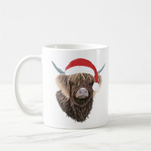 Lönsam höglandskö under jultomten kaffemugg