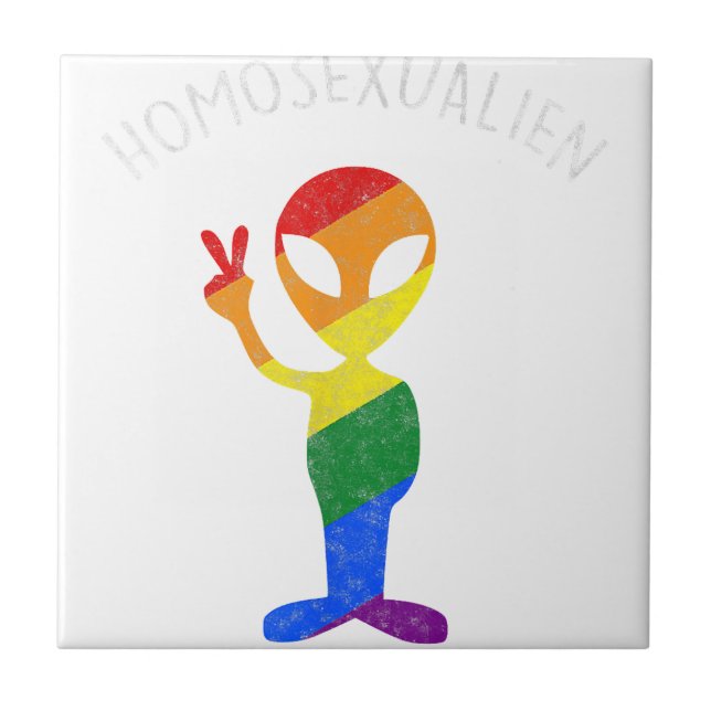 Lönsam homosexualisk homosexuellisk homosexuell ut kakelplatta (Framsidan)