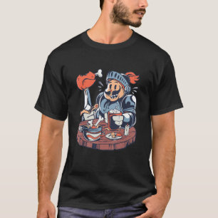 Lönsam Hungrig Knight - Medieval Crusader Renaissa T Shirt