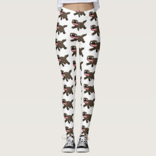 Lönsam hungrig tecknad av vilddjur leggings