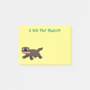 Lönsam hungrig tecknad av vilddjur post-it block
