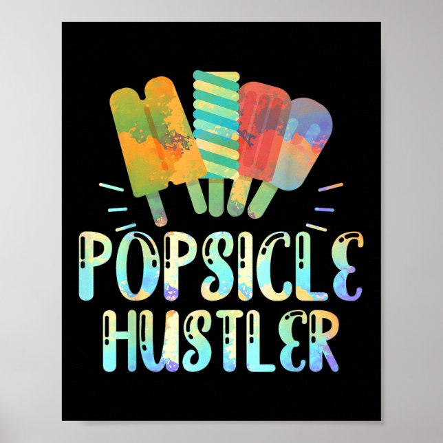 Lönsam Ice Cream Retro 80s Sommarpopsicle Hustler Poster (Framsidan)