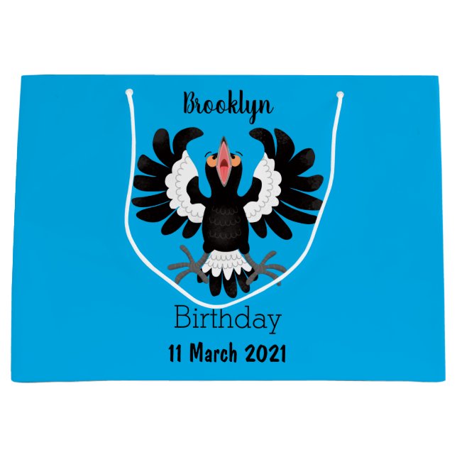 Lönsam illustration av australisk magpie-tecknad (Framsidan)