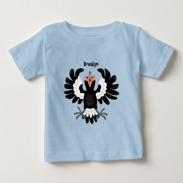 Lönsam illustration av australisk magpie-tecknad t shirt (Framsida)