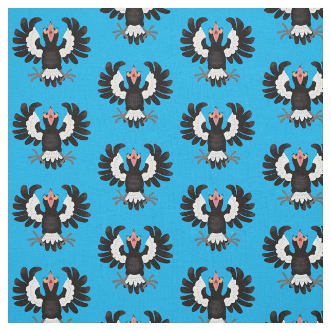Lönsam illustration av australisk magpie-tecknad tyg (Provkarta)
