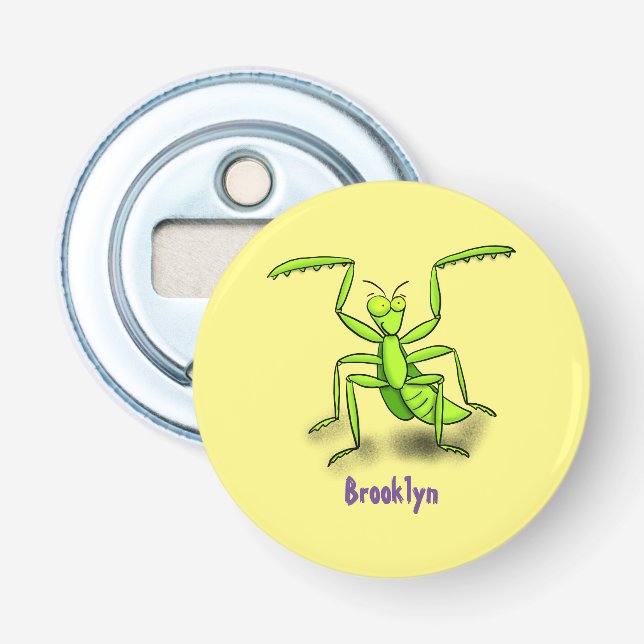 Lönsam illustration av mantis tecknad i grönt flasköppnare (Framsidan)