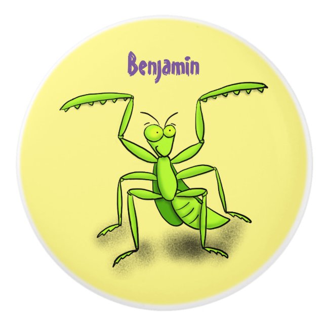 Lönsam illustration av mantis tecknad i grönt knopp (Framsidan)