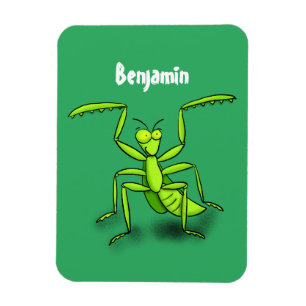 Lönsam illustration av mantis tecknad i grönt magnet