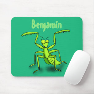Lönsam illustration av mantis tecknad i grönt musmatta