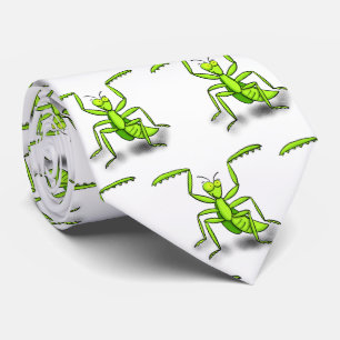 Lönsam illustration av mantis tecknad i grönt slips