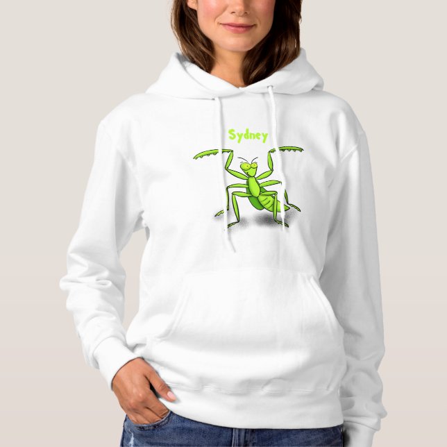 Lönsam illustration av mantis tecknad i grönt t shirt (Framsida)