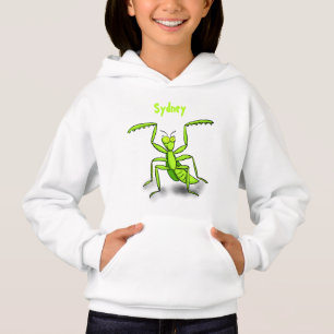 Lönsam illustration av mantis tecknad i grönt t shirt