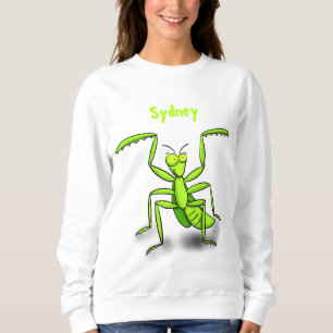 Lönsam illustration av mantis tecknad i grönt t shirt