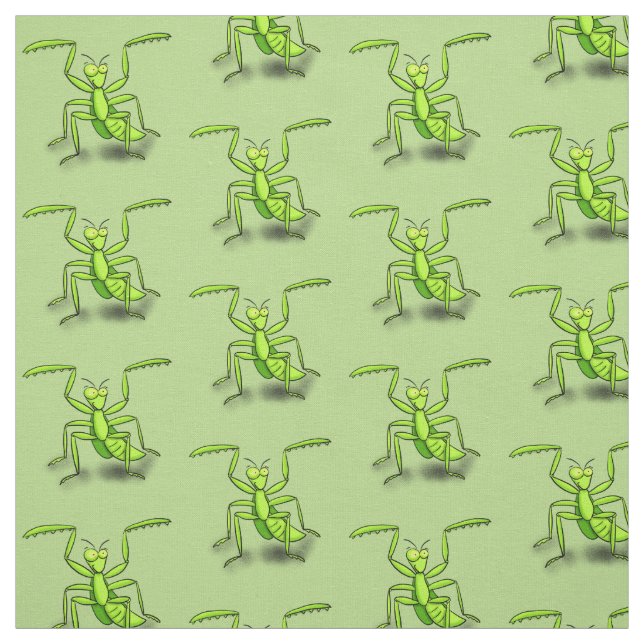 Lönsam illustration av mantis tecknad i grönt tyg (Provkarta)