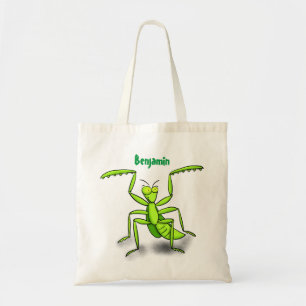 Lönsam illustration av mantis tecknad i grönt tygkasse