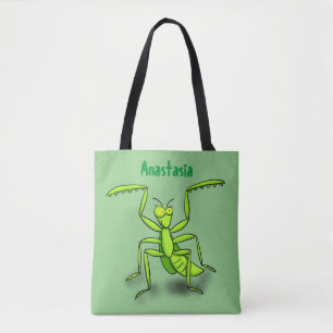 Lönsam illustration av mantis tecknad i grönt tygkasse