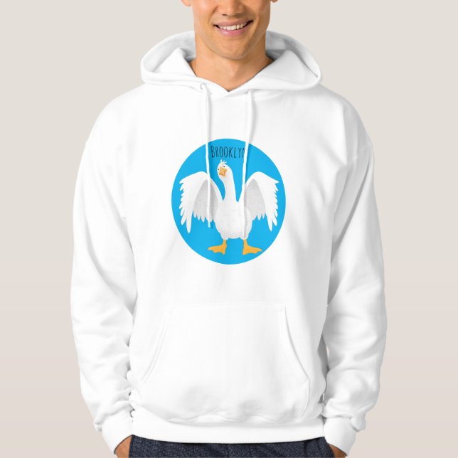 Lönsam illustration av nyfiken domestic, tecknad hoodie (Framsida)