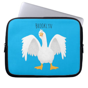 Lönsam illustration av nyfiken domestic, tecknad laptop fodral
