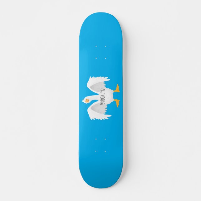 Lönsam illustration av nyfiken domestic, tecknad mini skateboard bräda 18,5 cm (Framsida)