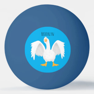 Lönsam illustration av nyfiken domestic, tecknad pingisboll